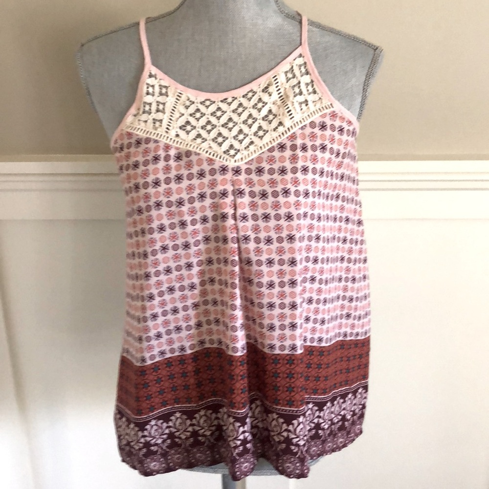 Xhilaration Aztec spaghetti Strap Top. Size Small